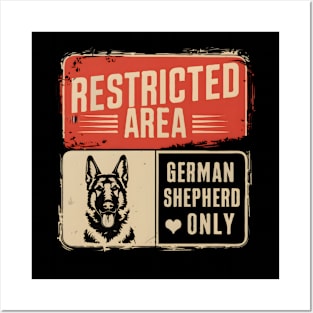 Funny Vintage German Shepherd Dog Dad Posters and Art